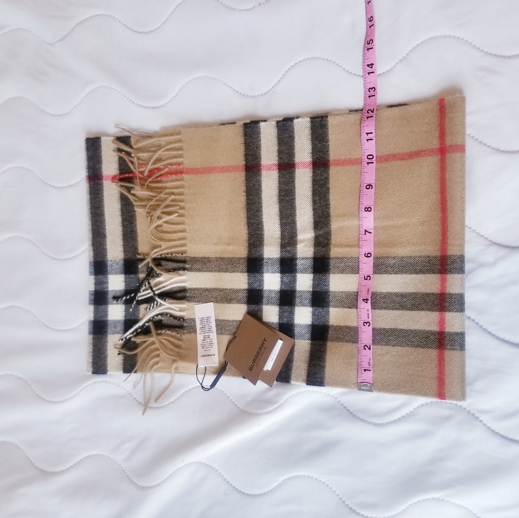Authentic Burberry Check Cashmere Scarf